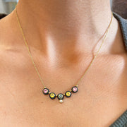 Yellow Gold and Montana Sapphire Necklace - "Chroma"