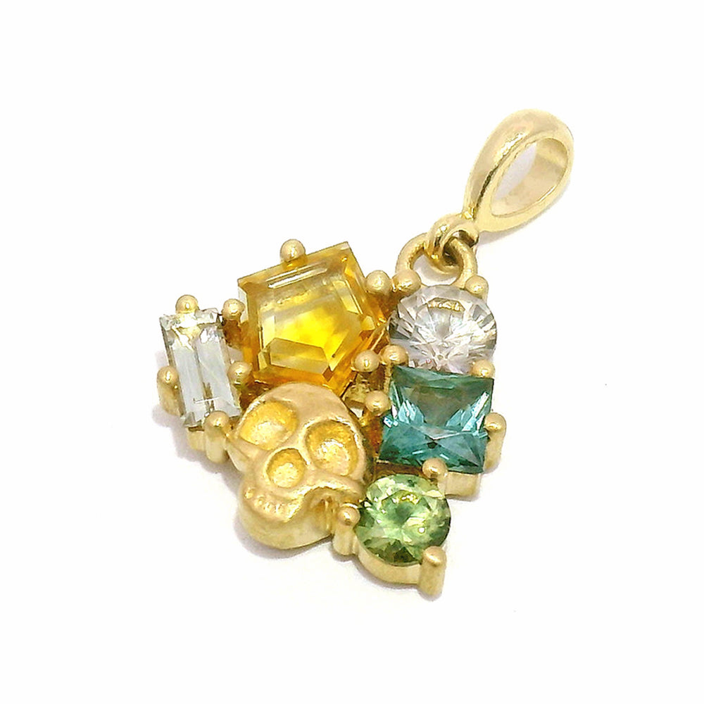 One-of-a-Kind Montana Sapphire Cluster Pendant - "Pirata's Hoard"