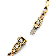 Diamond & Yellow Gold Collar Necklace - "Path"