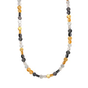 Silver and Gold Vermeil Necklace - "Little Circles"