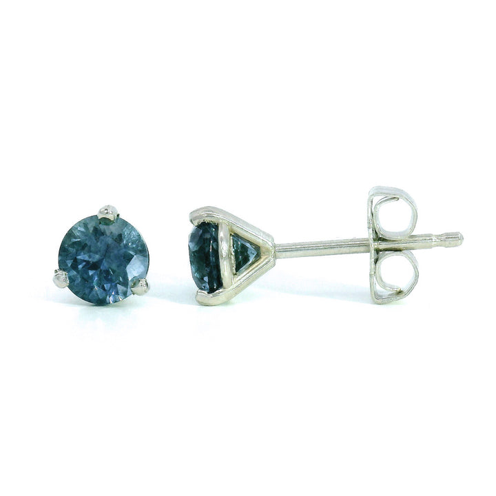 Blue Montana Sapphire & Platinum Earrings - "Marias"