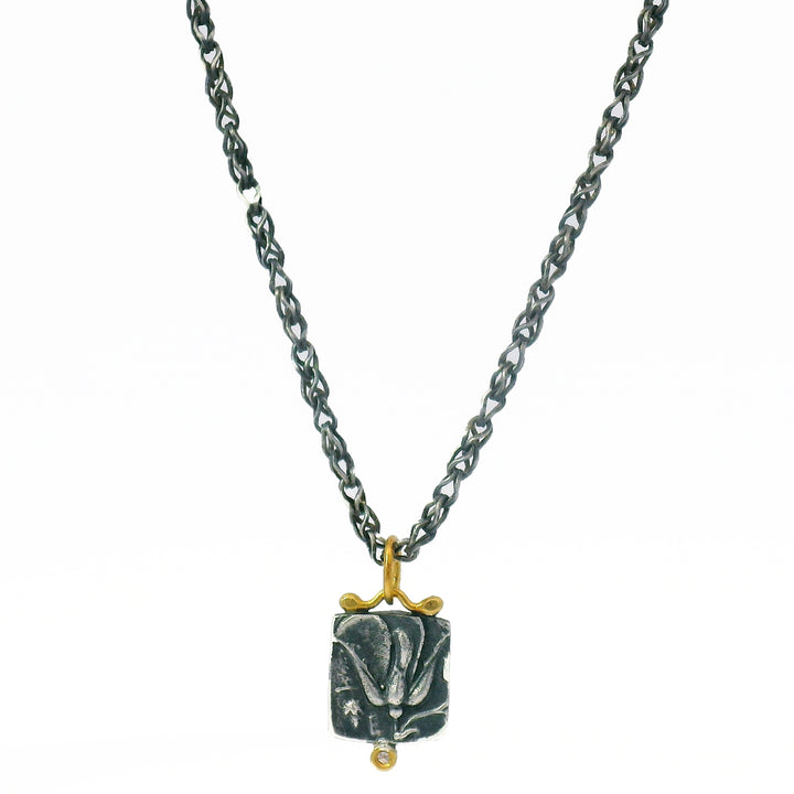 Diamond, Silver & Gold Pendant - "Apollo"