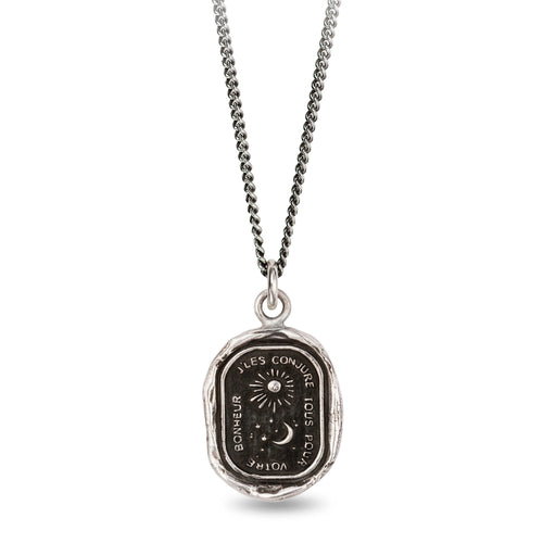 Sun, Moon, & Stars Talisman Necklace in Sterling Silver - "Everything For You"