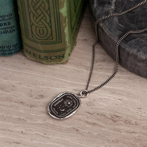 Sun, Moon, & Stars Talisman Necklace in Sterling Silver - "Everything For You"