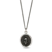 Sterling Silver Daylily Talisman Necklace - "Tomorrow is Another Day"