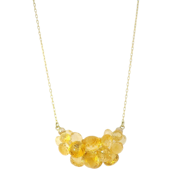 Citrine Briolette Cluster Necklace - "Extra Large Cloud"