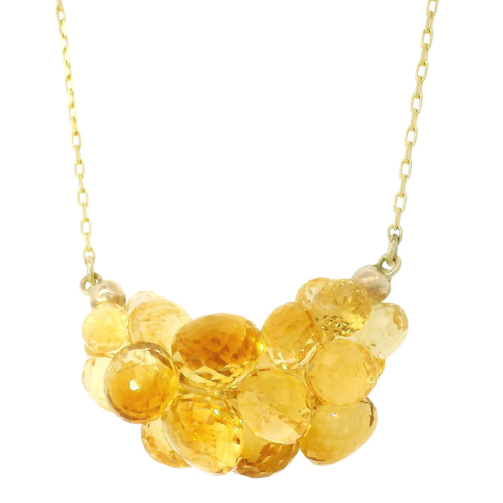 Citrine Briolette Cluster Necklace - "Extra Large Cloud"