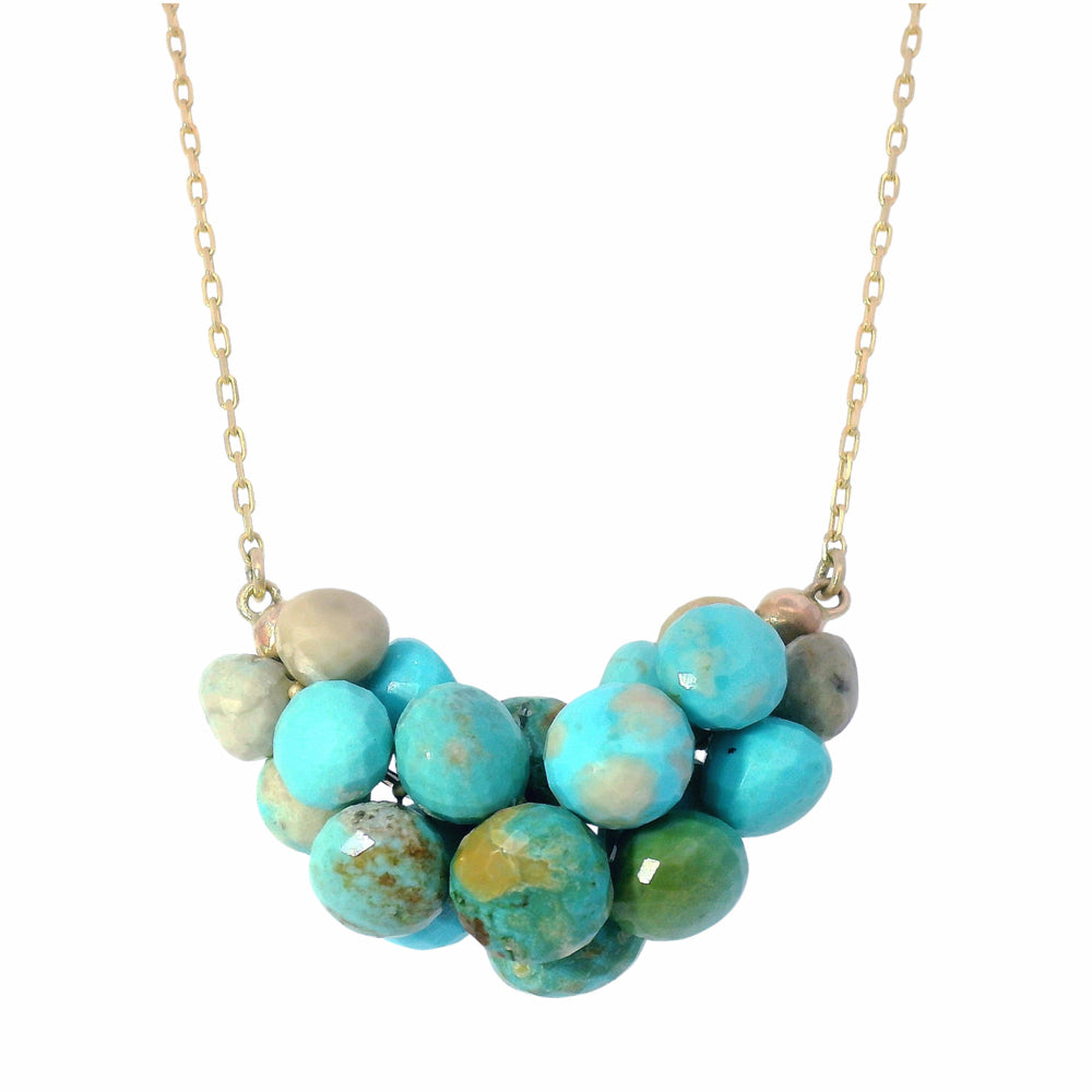 Turquoise Briolette Cluster Necklace - "Extra Large Cloud"
