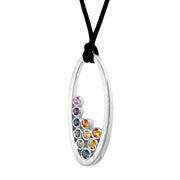 Rainbow Montana Sapphire Bubble Necklace - "Kaleidoscope"