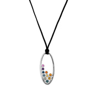 Rainbow Montana Sapphire Bubble Necklace - "Kaleidoscope"