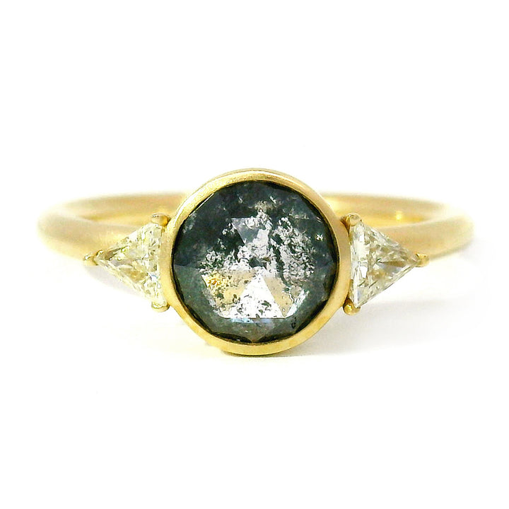 Salt and Pepper Diamond Ring- "Visions of Love"
