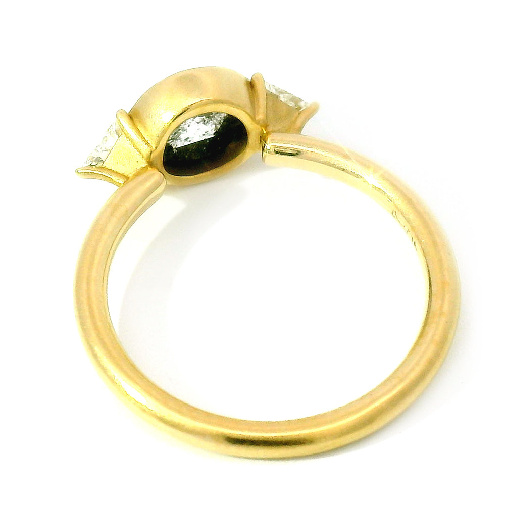 Salt and Pepper Diamond Ring- "Visions of Love"