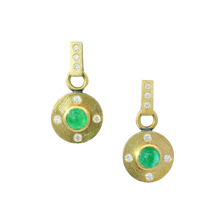 Emerald & Diamond Drop Earrings - "Emerald Porto"