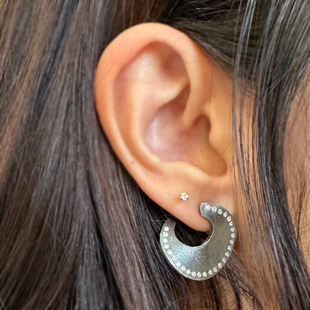 Sterling Silver Spiral Earrings - "Helios"