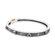 Montana Sapphire and Diamond Bangle Bracelet - "Junia"