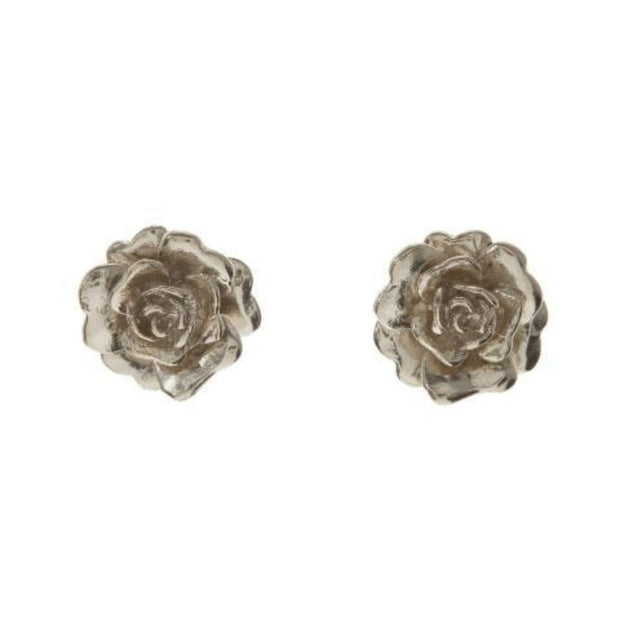 "Rosa Damasca" rose stud earrings by Alex Monroe
