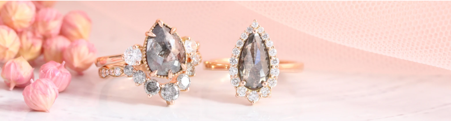 salt and pepper diamond rings with salt and pepper diamond accents salt and pepper engagement rings