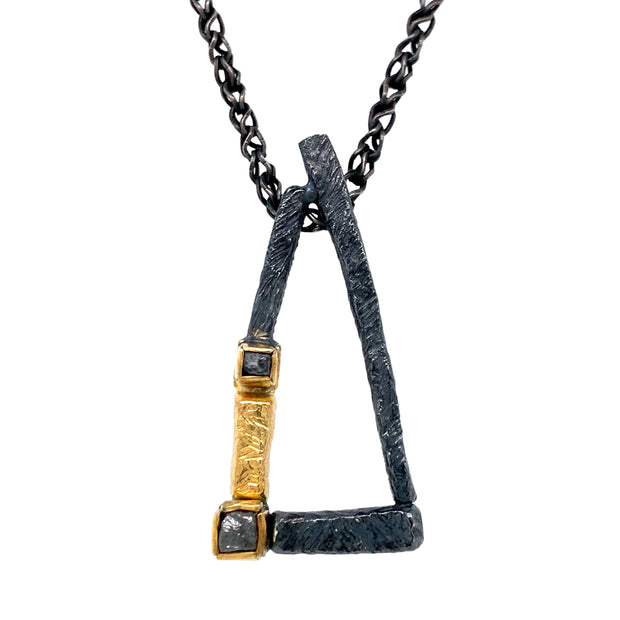 Sterling Silver & Gold Vermeil Pendant - "Trinity"