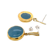 One-of-a-Kind Gold Vermeil and Aquamarine Earrings - "Blue Skies"