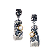 Sterling Silver and Gold Vermeil Earrings - "Sea floor"