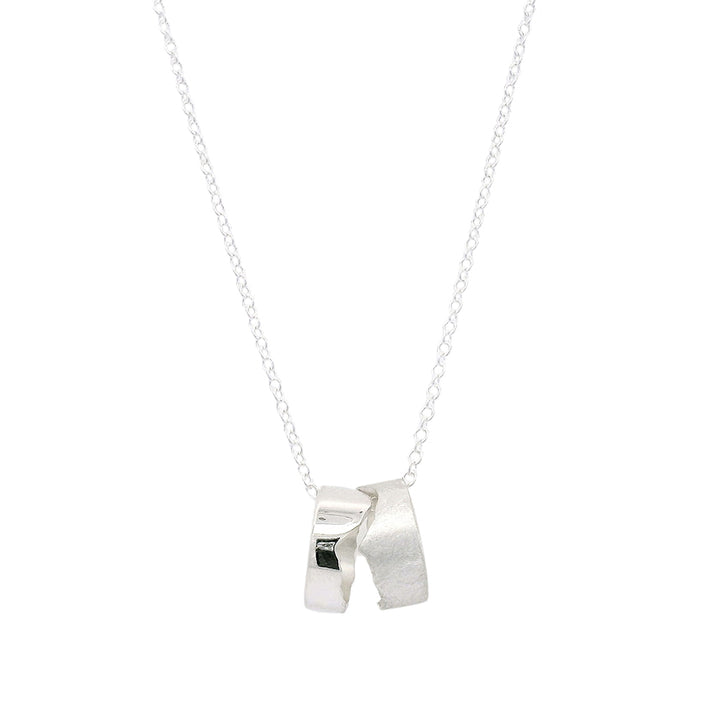 Sterling Silver Interlocking River Pendant - "Gallatin River"