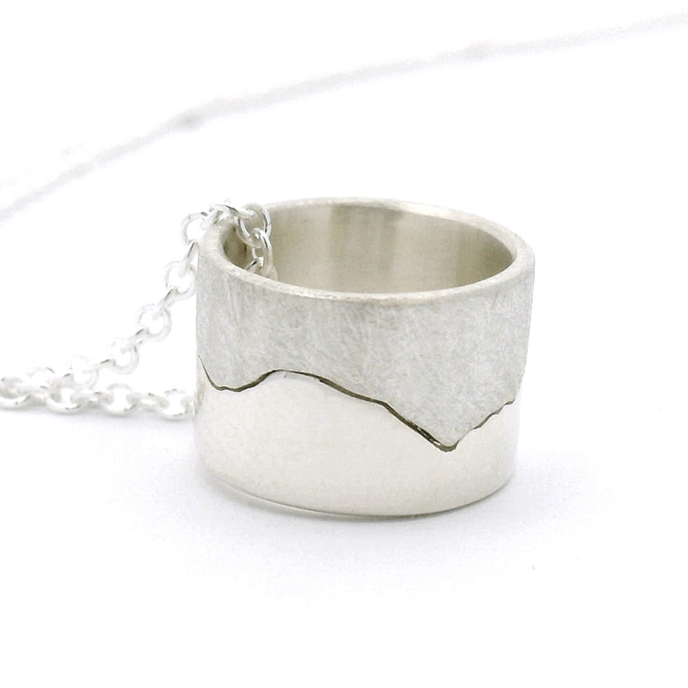 Sterling Silver Interlocking River Pendant - "Gallatin River"