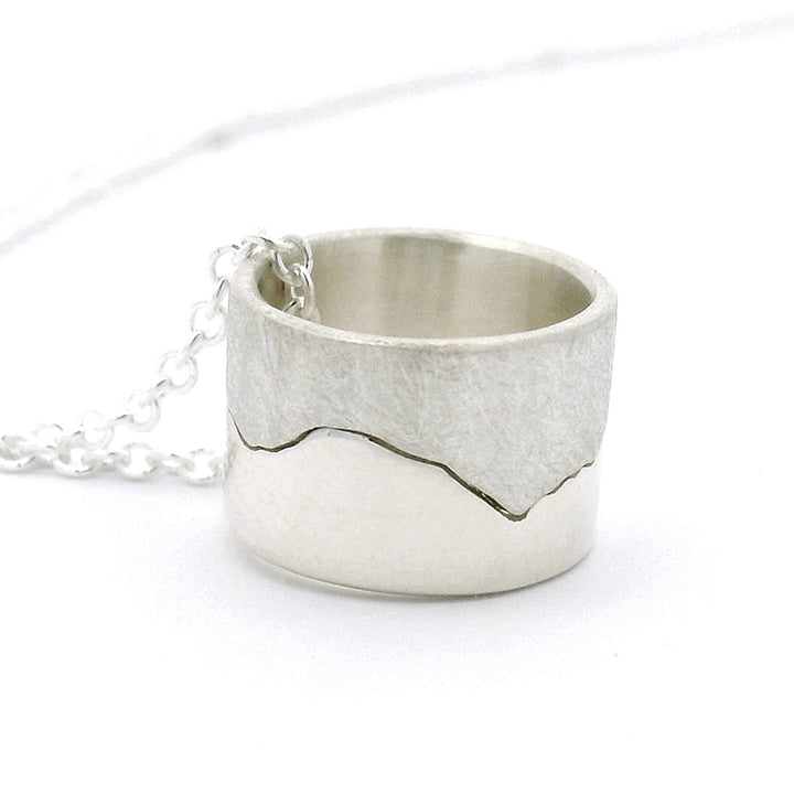 Sterling Silver Interlocking River Pendant - "Gallatin River"