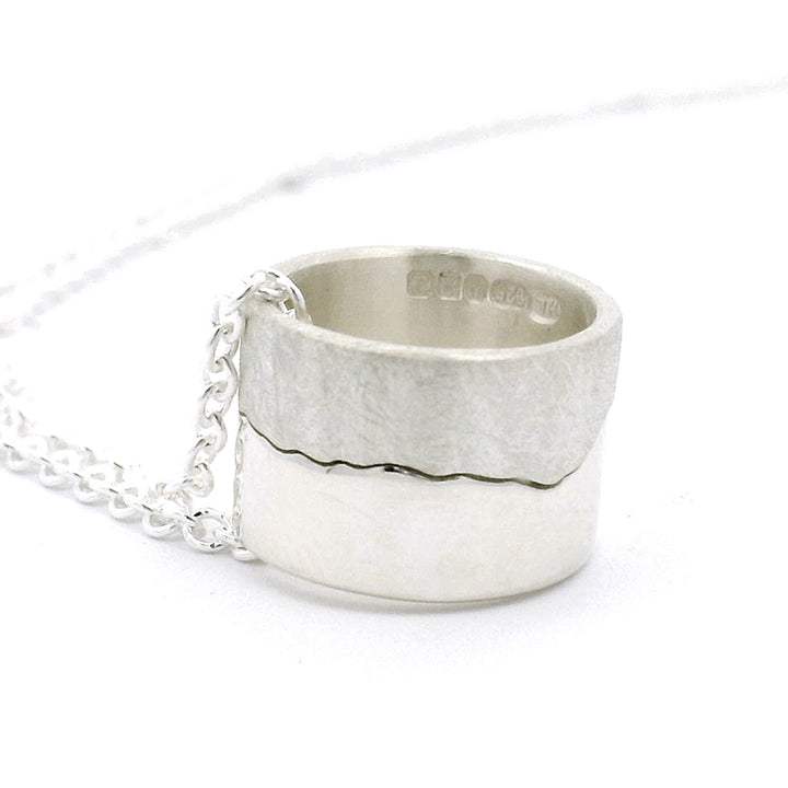 Sterling Silver Interlocking River Pendant - "Gallatin River"