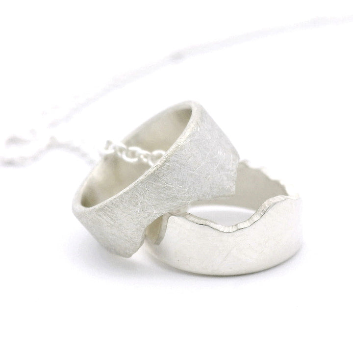 Sterling Silver Interlocking River Pendant - "Gallatin River"