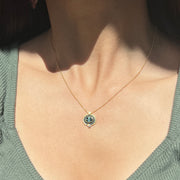 Montana Sapphire & Blackened Cobalt Chrome Necklace - "Paramount"