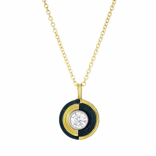 Blackened Cobalt Chrome & Diamond Necklace - "Paramount"