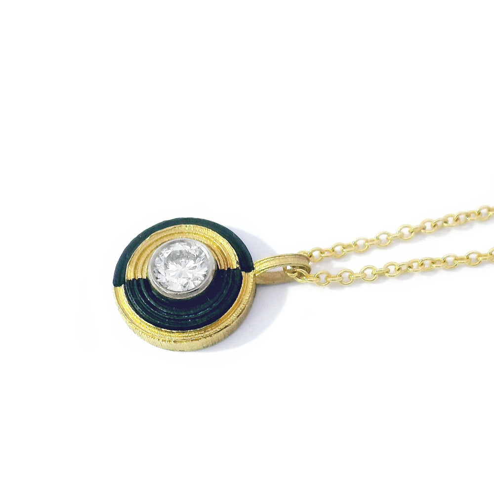 Blackened Cobalt Chrome & Diamond Necklace - "Paramount"