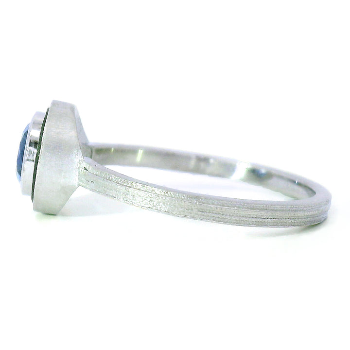 Montana Sapphire, Platinum & Cobalt Chrome Ring - "Paramount"