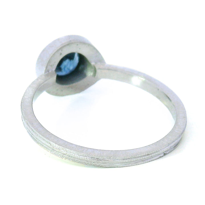 Montana Sapphire, Platinum & Cobalt Chrome Ring - "Paramount"