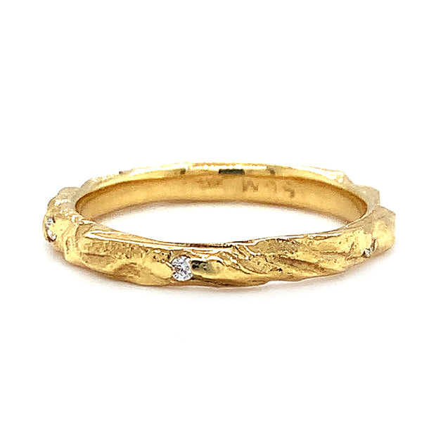 Diamond & Yellow Gold Ring - "Arches"