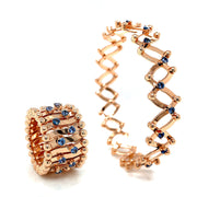 Montana Yogo Sapphire & Rose Gold Brevetto Ring-to-Bracelet