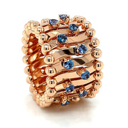 Exclusive Serafino Consoli Brevetto Ring-to-Bracelet Featuring Montana Yogo Sapphires