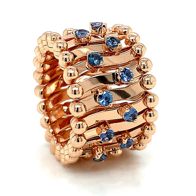 Montana Yogo Sapphire & Rose Gold Brevetto Ring-to-Bracelet