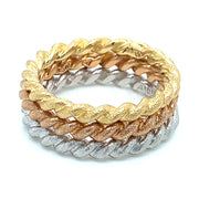 Rose Gold Twisted Rope Band - "Bonded"