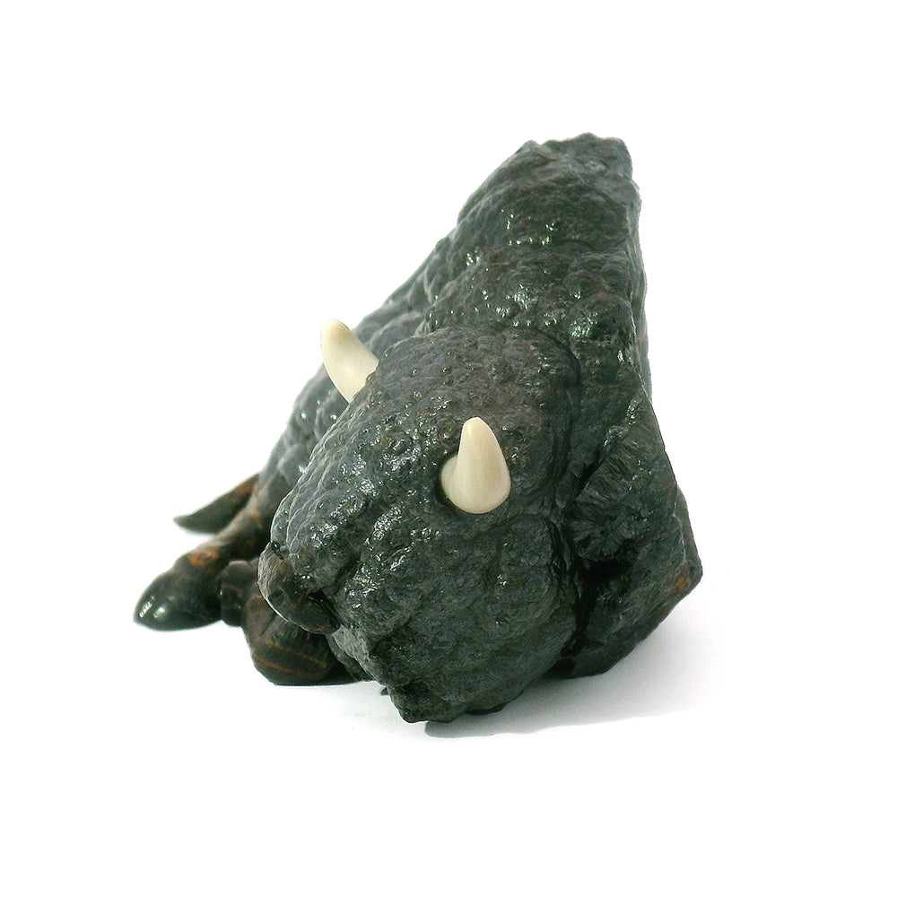 One-of-a-Kind Sculpture with Natural Hematite Specimen - "Sitting Bison"