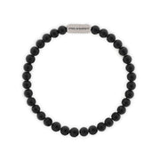 "Natural Ned" Bracelet with Matte Onyx Beads by Steel & Barnett