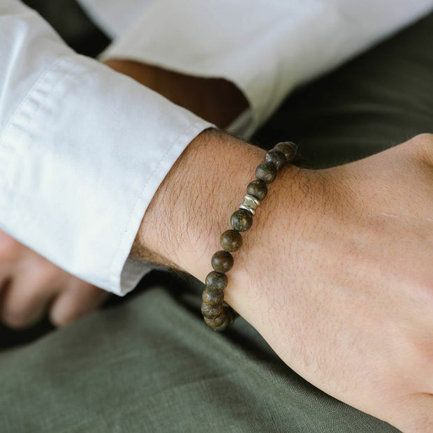 Matte Bronzite "Stones Bracelet" by Steel & Barnett