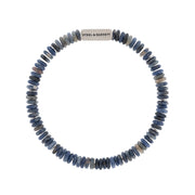 "Two Tone" Bracelet with Matte Sodalite Beads by Steel & Barnett