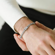 "Svelte Stephen" Matte Curb Link Bracelet by Steel & Barnett