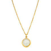 Gold Vermeil & Kite-Shaped Rainbow Moonstone Necklace