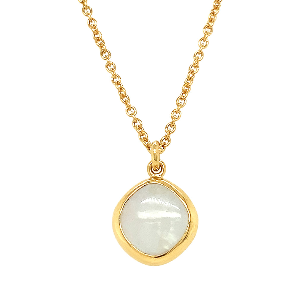 Gold Vermeil Kite-Shaped Rainbow Moonstone Necklace – Alara