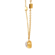 Gold Vermeil Moonstone Necklace - "Golden Array"