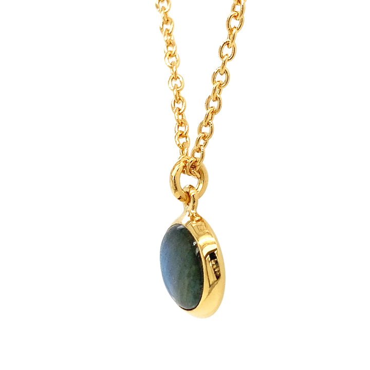 Labradorite & Gold Vermeil Necklace - "Dusky Gold"