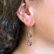 Gold Vermeil Amethyst Double Drop Earrings - "Sofia"