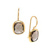 Gold Vermeil Square Quartz Drop Earrings